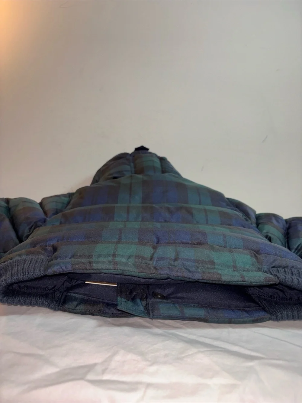 Baby Gap Plaid Puffer Jacket with Faux Fur Hood - Green/Black New!!!  993